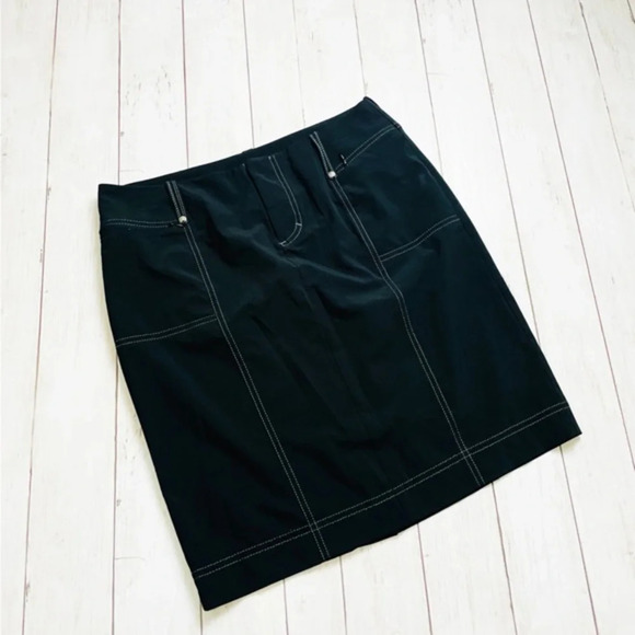 Athleta Black Active Outdoor Performance Skirt Size 6 - Picture 3 of 8